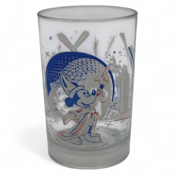 Walt Disney World 25th Anniversary Remember The Magic Glass With Mickey Mouse De - Picture 1 of 5